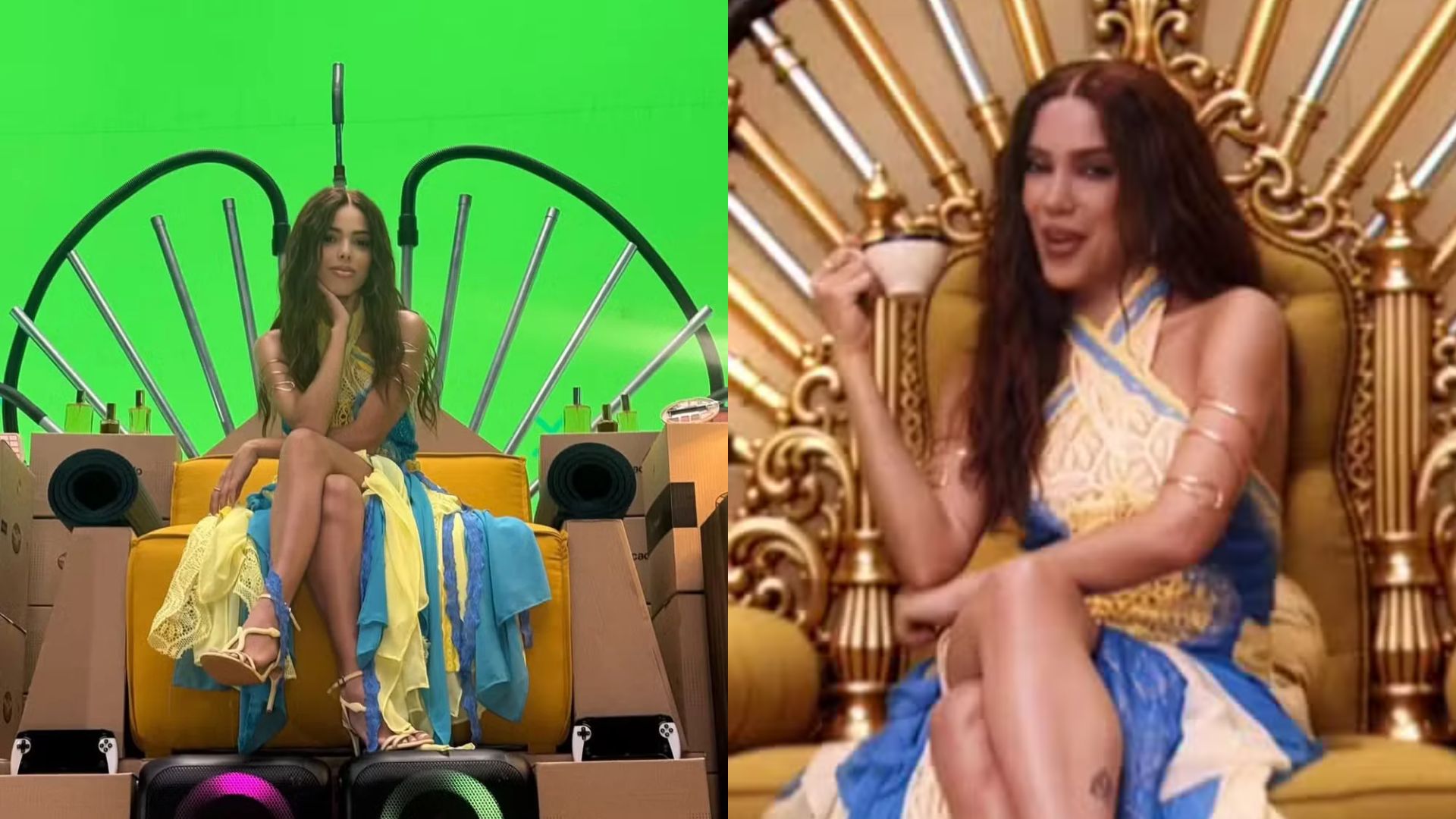 Atriz Thayna Nunes e Anitta - Fotos: Reprodução