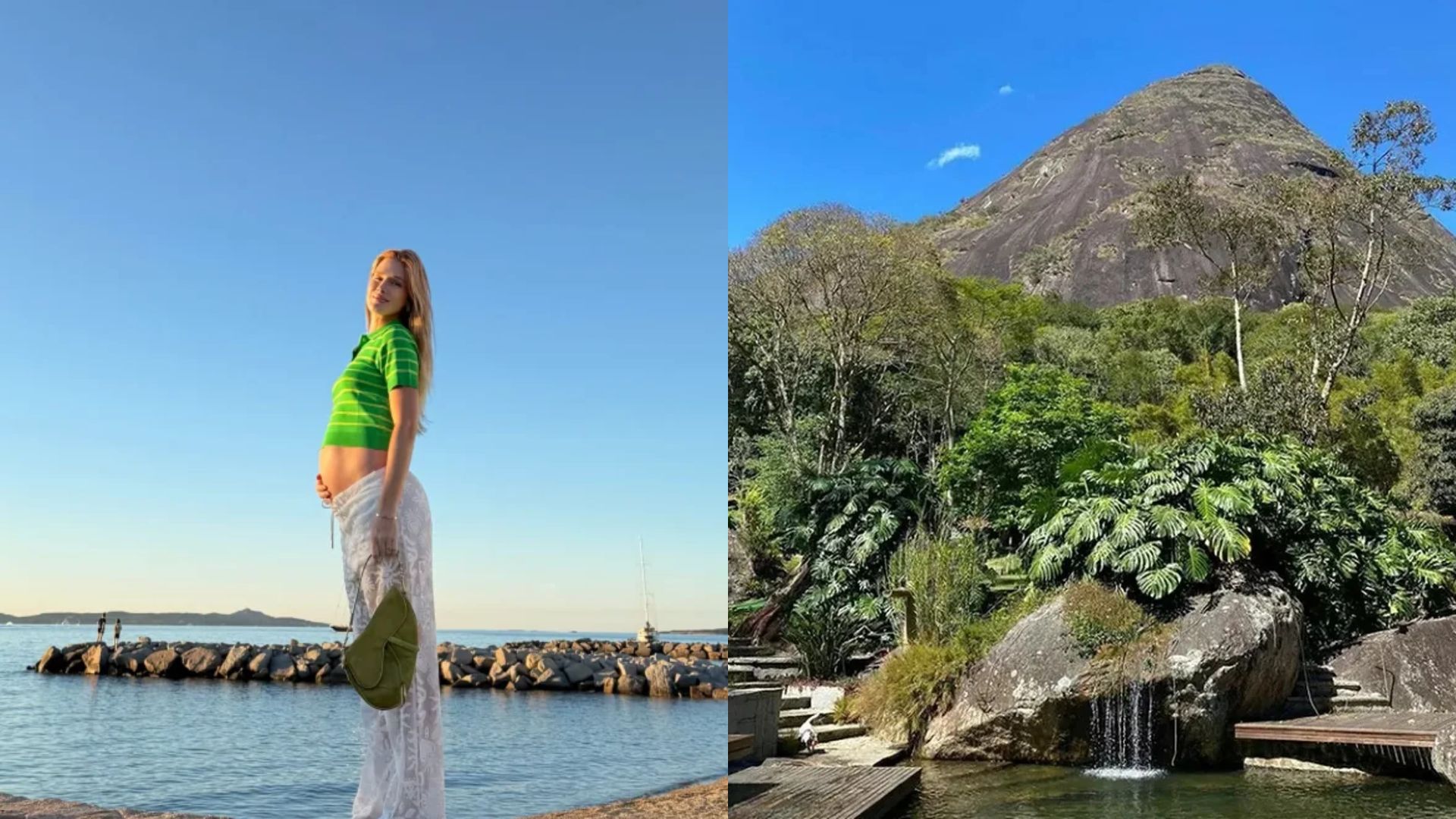 Casada com herdeiro da Globo, atriz mant&ecirc;m ref&uacute;gio com piscina natural cercado pela Mata Atl&acirc;ntica no RJ