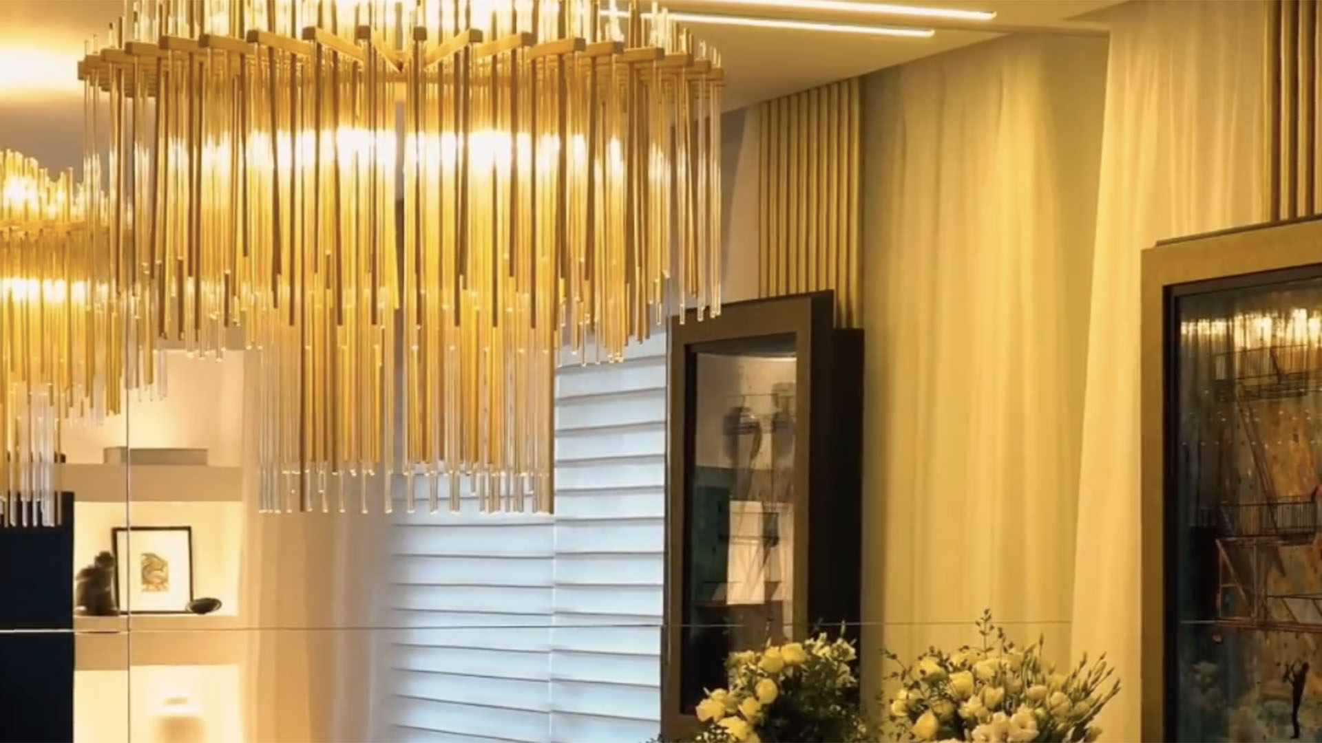 Detalhes dourados foram incluídos na decoração - Foto: Reprodução/Instagram