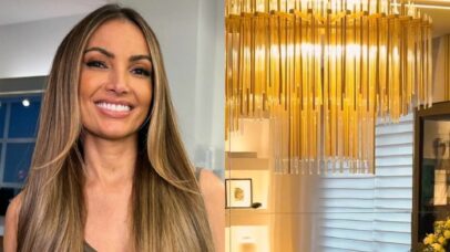 Cobertura de Patrícia Poeta em São Paulo tem decoração com referências gregas e área externa
