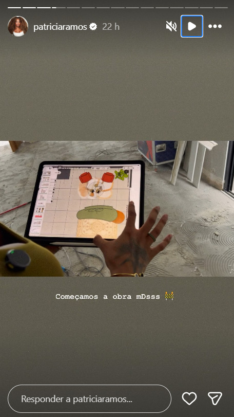 Patrícia Ramos acompanha projeto de seu novo lar - Foto: Reprodução/Instagram