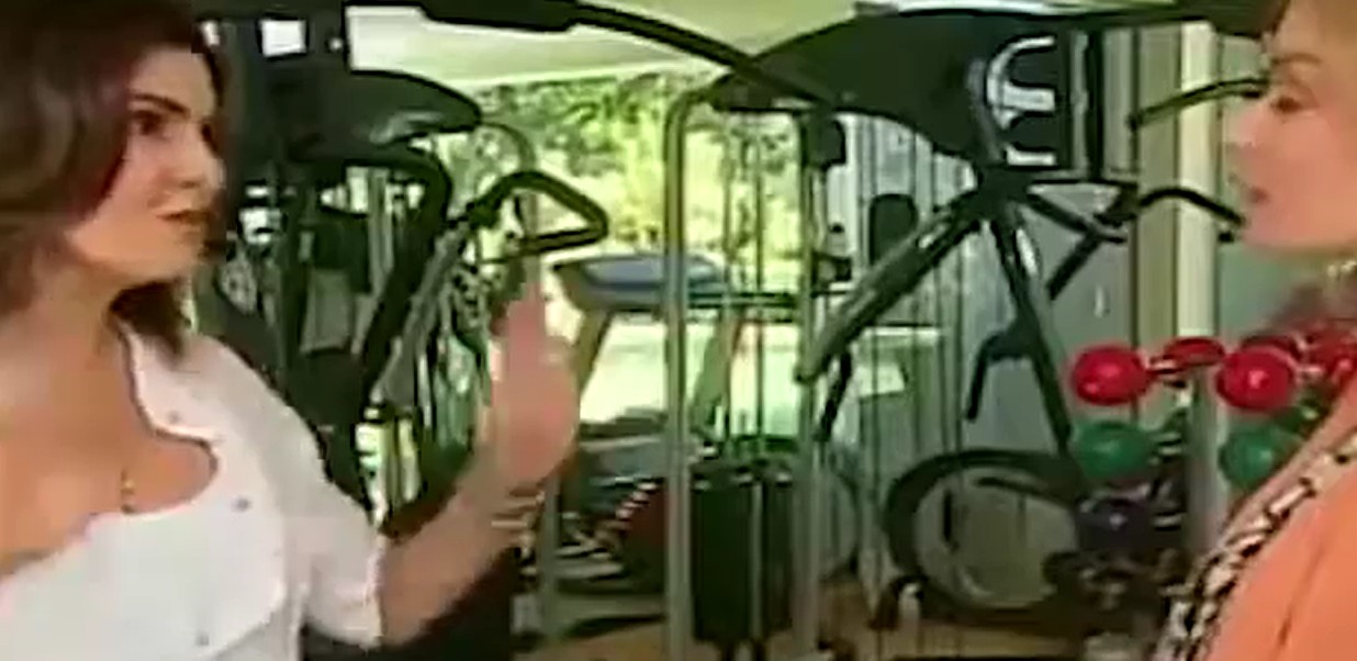 Residência tinha academia com diversos equipamentos - Foto: Reprodução/YouTube/TV Globo