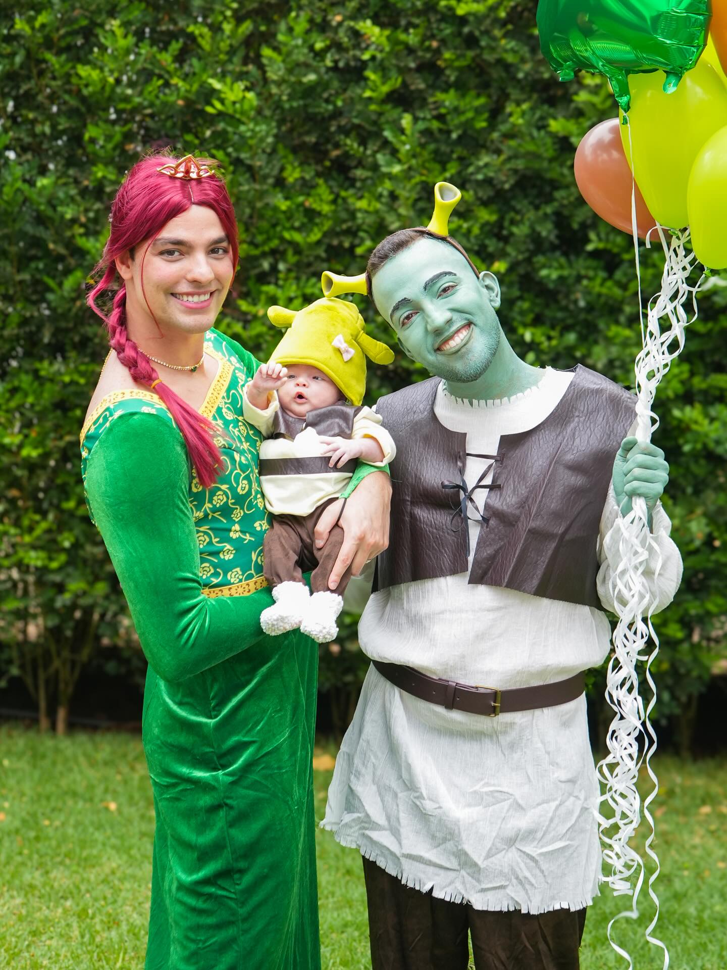 Lucas Rangel e Lucas Bley no primeiro mesversário de Mia - Foto: Reprodução / Instagram @lucasranngel
