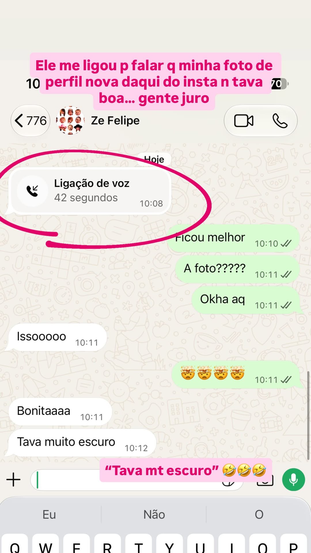 Conversa de Virginia e Zé Felipe – Foto: Reprodução / Instagram @virginia