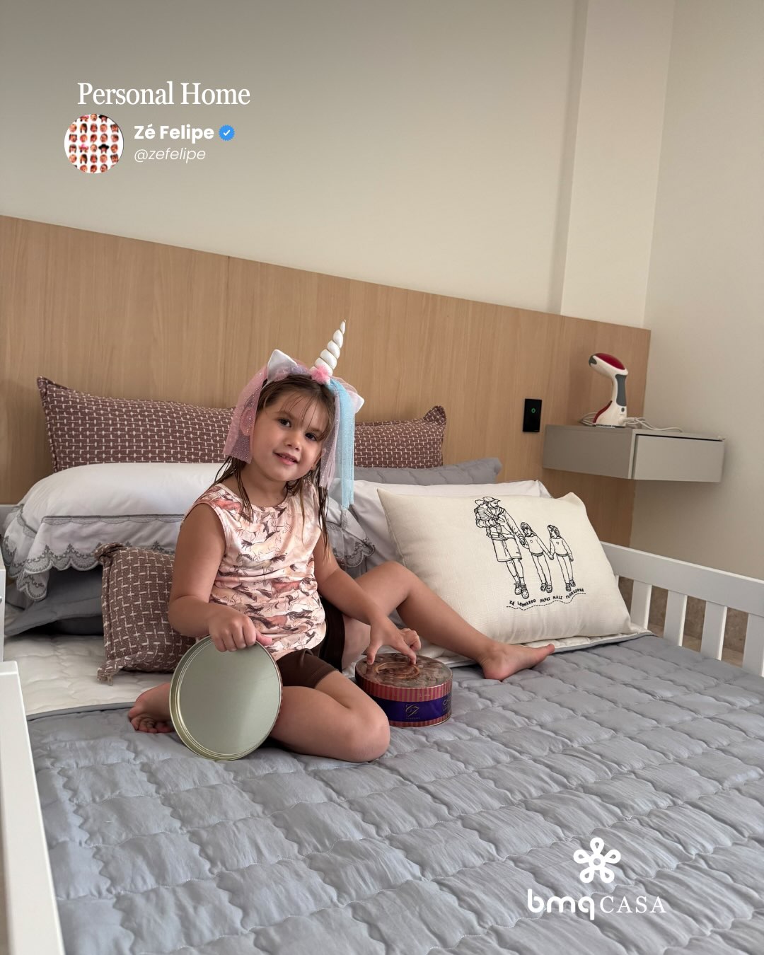 Zé Felipe decorou quartos dos filhos — Foto: Reprodução/ Instagram @bemmequergyn