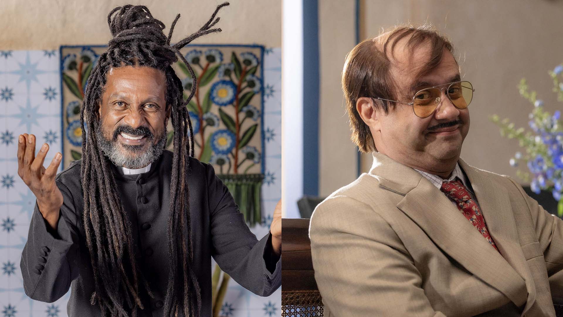 Fique por dentro: Nova novela da Globo, Lá Na Minha Terra surpreende com visual de padre de dreadlocks e peruca inusitada