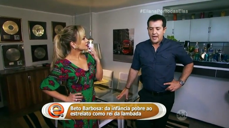 Cantor abriu sua casa para Eliana - Foto: Reprodução/SBT