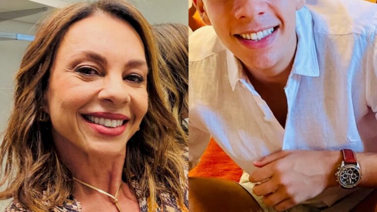 Discreta, atriz da Globo posta fotos raras no aniversário de 18 anos do filho