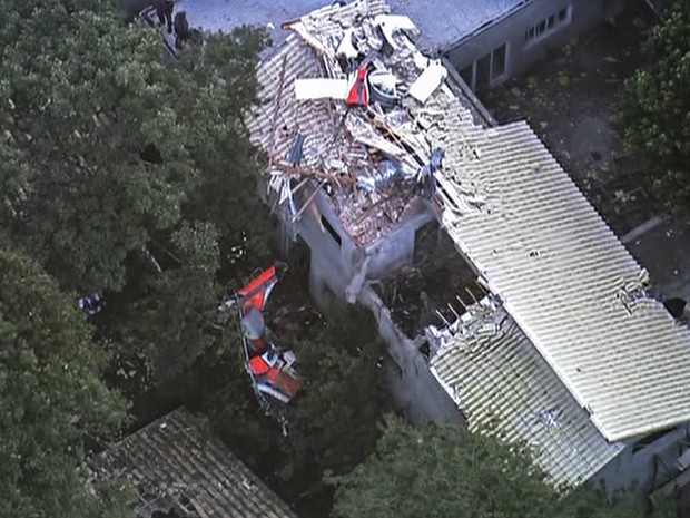 Helicóptero que matou filho de Geraldo Alckmin caiu em casa - Foto: Reprodução/GloboNews
