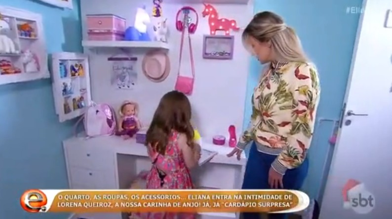 Quarto da atriz era decorado no estilo unicórnio - Foto: Reprodução/SBT