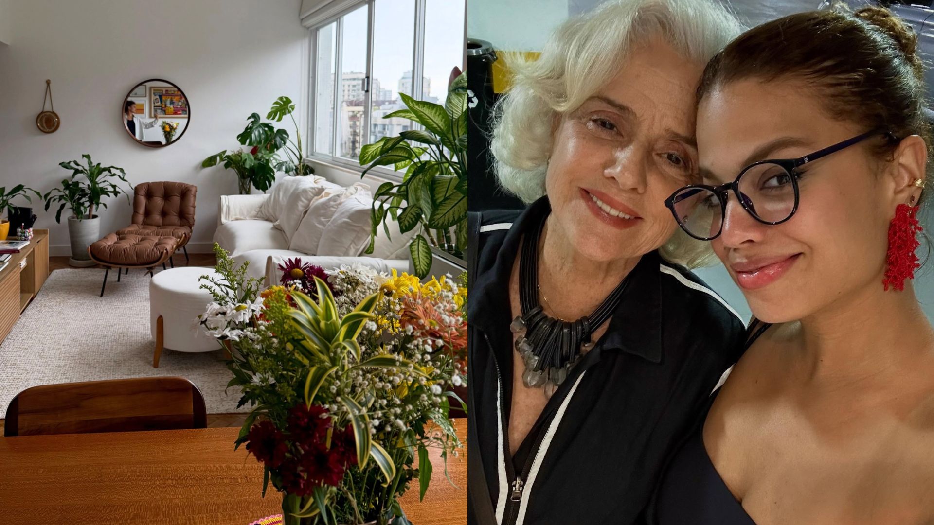 Fique por dentro: Aos 27 anos, neta de Marieta Severo vive em apartamento com ‘cascata de plantas’ e sofá de R$ 5 mil