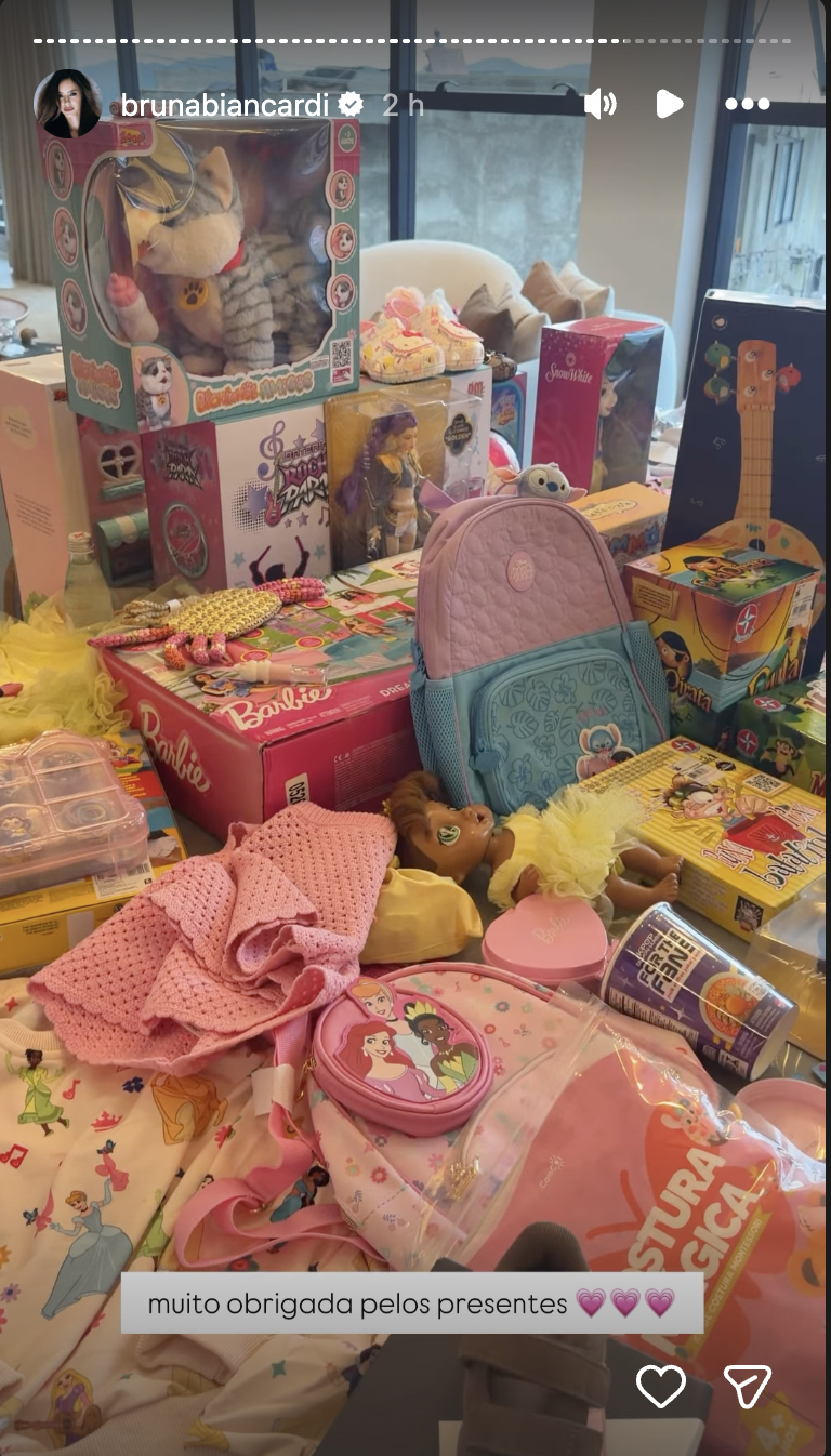 Presentes de aniversário da Mavie, filha de Neymar e Bruna Biancardi - Foto: Reprodução / Instagram