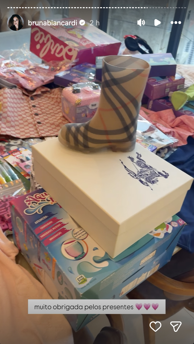 Presentes de aniversário da Mavie, filha de Neymar e Bruna Biancardi - Foto: Reprodução / Instagram