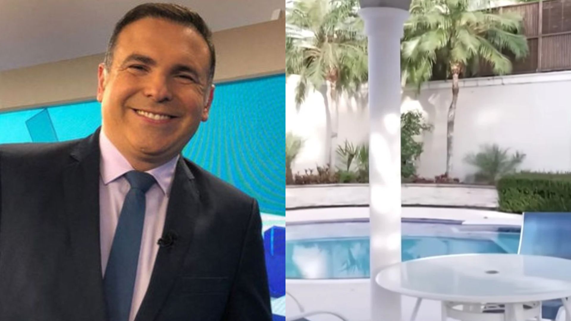 Entenda: Aos 49 anos, Reinaldo Gottino transforma casa em refúgio familiar com piscina, área gourmet ampla e cômodos aconchegantes