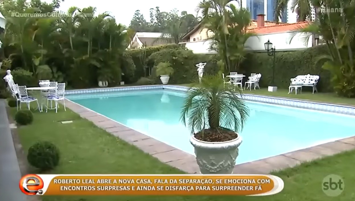 Piscina e jardim conceito - Foto: Reprodução/SBT