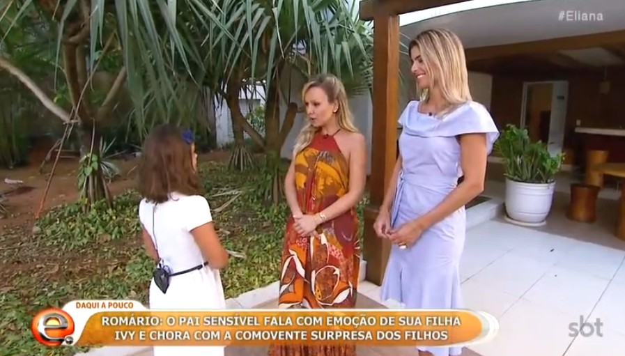 Apresentadora conheceu a filha do ex-jogador - Foto: Reprodução/SBT