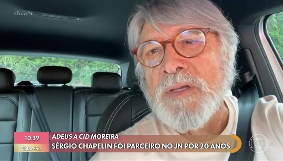 Sérgio Chapelin fez rara aparição na Globo em homenagem a Cid Moreira - Foto: Reprodução / TV Globo
