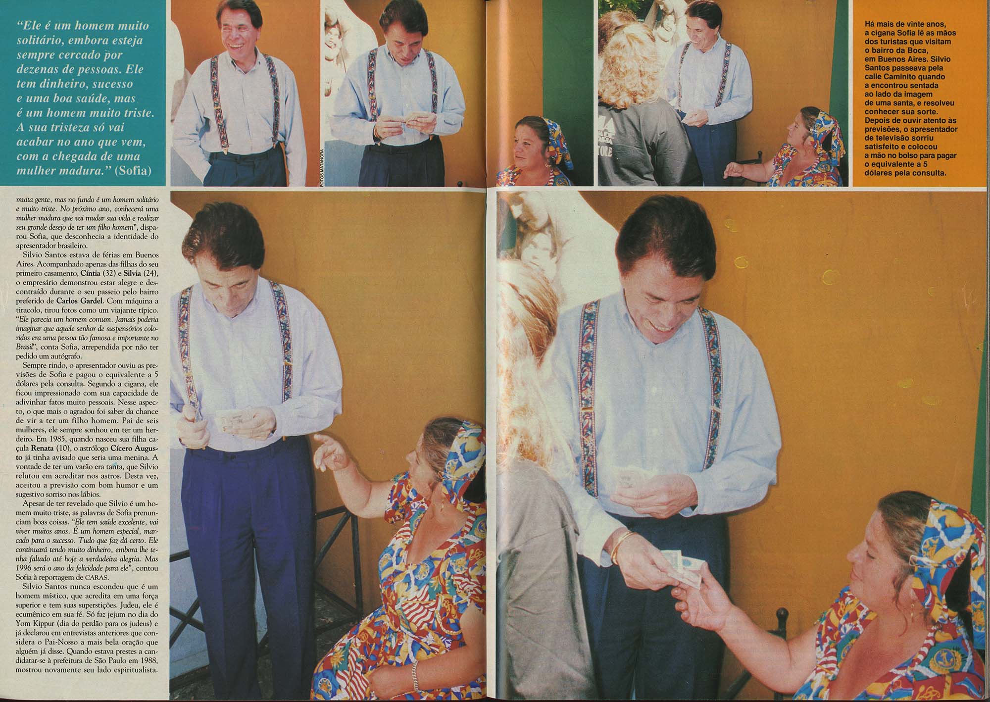 Silvio Santos em reportagem da revista CARAS de 1995 - Foto: Arquivo CARAS