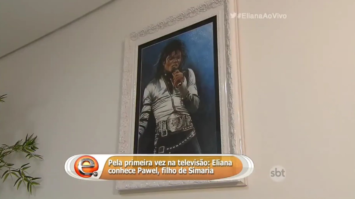 Simaria tinha quadro do Michael Jackson comprado em Roma - Foto: Reprodução/YouTube/SBT