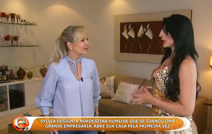 Sylvia Design mostrou seu duplex na TV - Foto: Reprodução/SBT