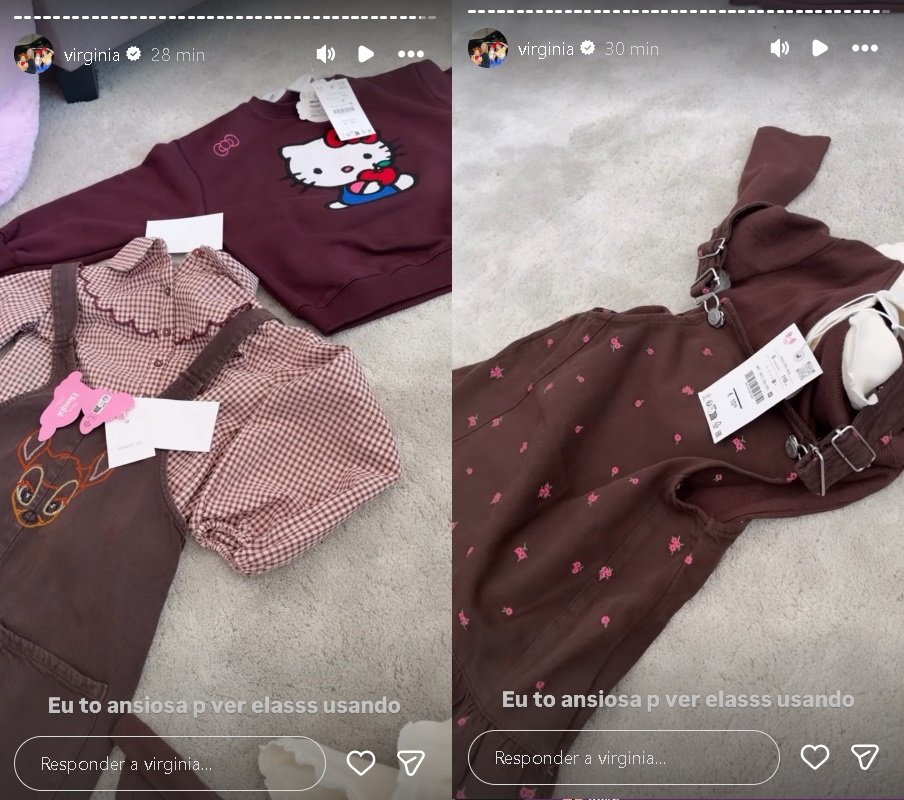 Virginia mostra novas roupas das filhas - Foto: Instagram