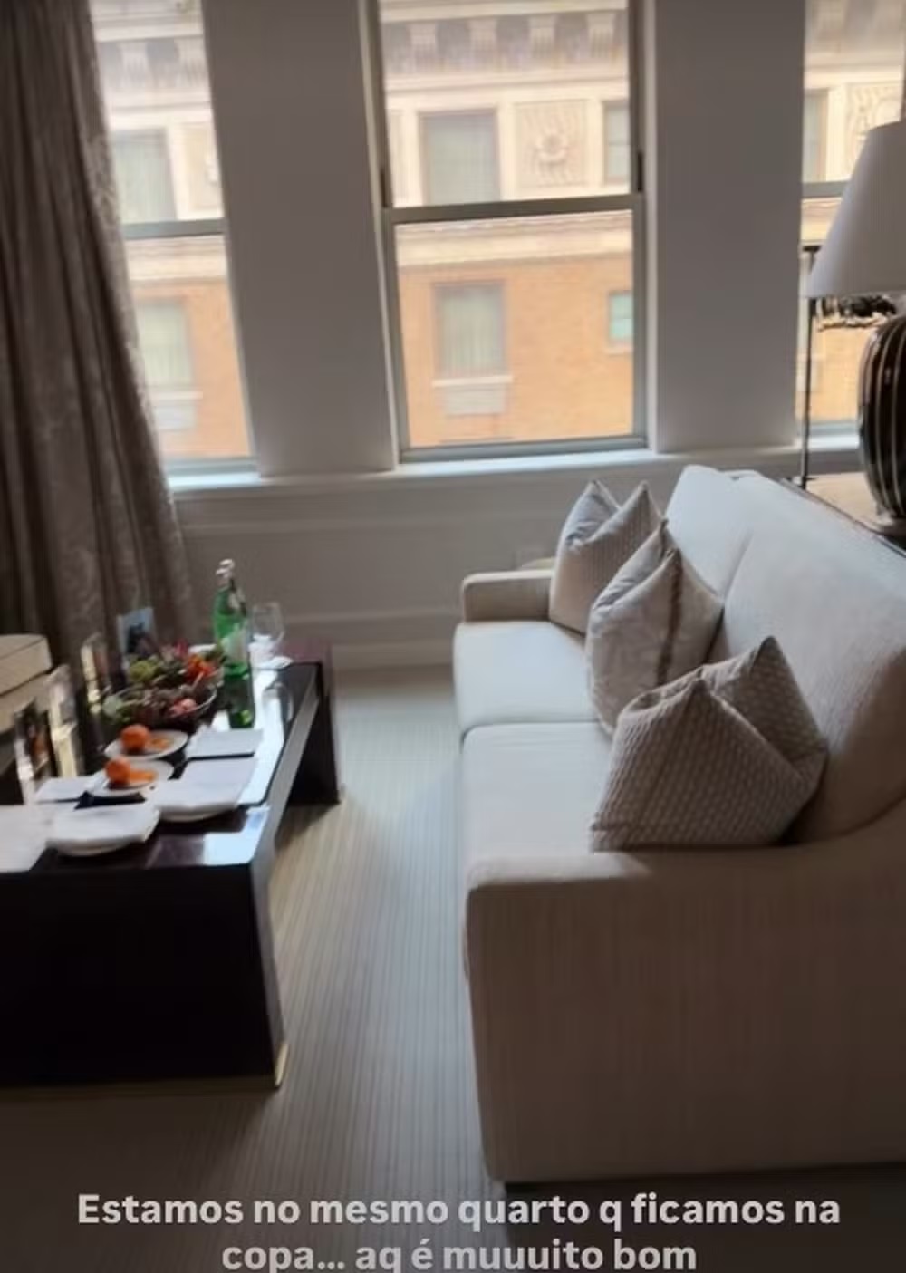 Virginia mostra hotel em Nova York— Foto: Instagram