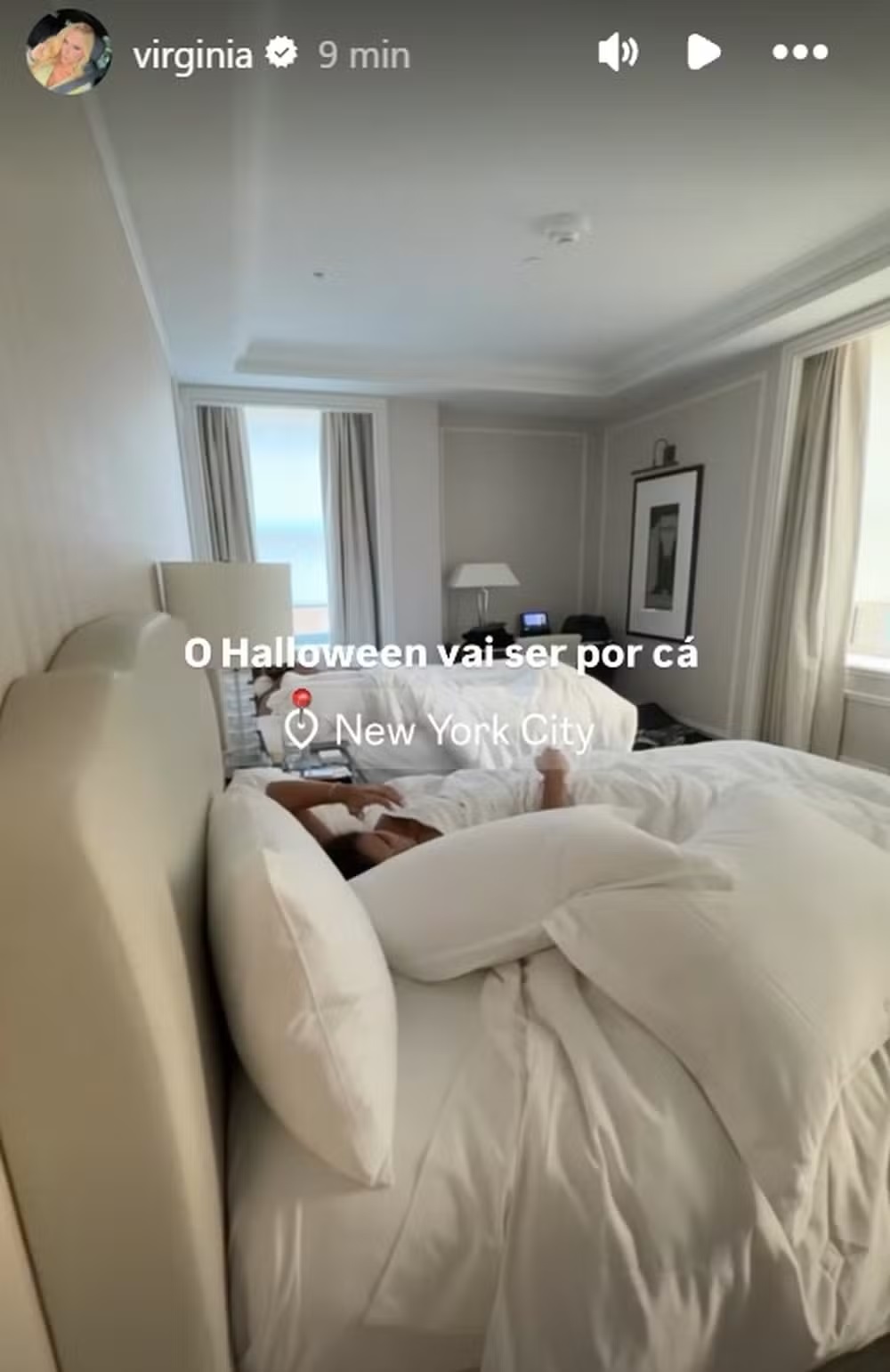 Virginia mostra hotel em Nova York— Foto: Instagram