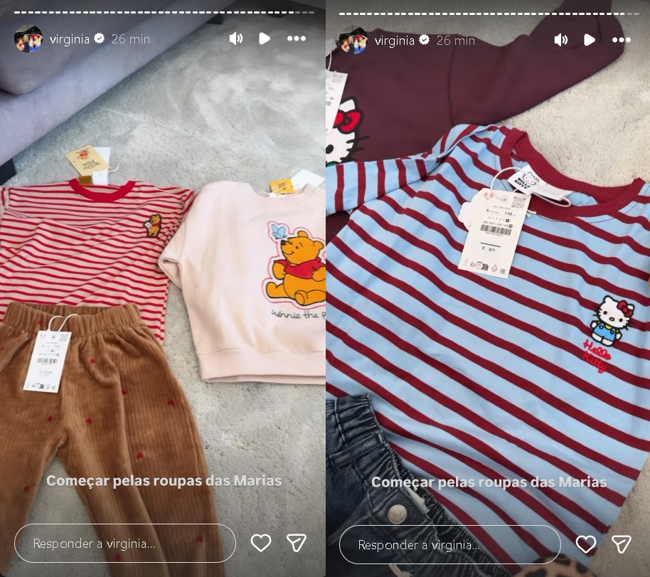 Virginia mostra novas roupas das filhas - Foto: Instagram
