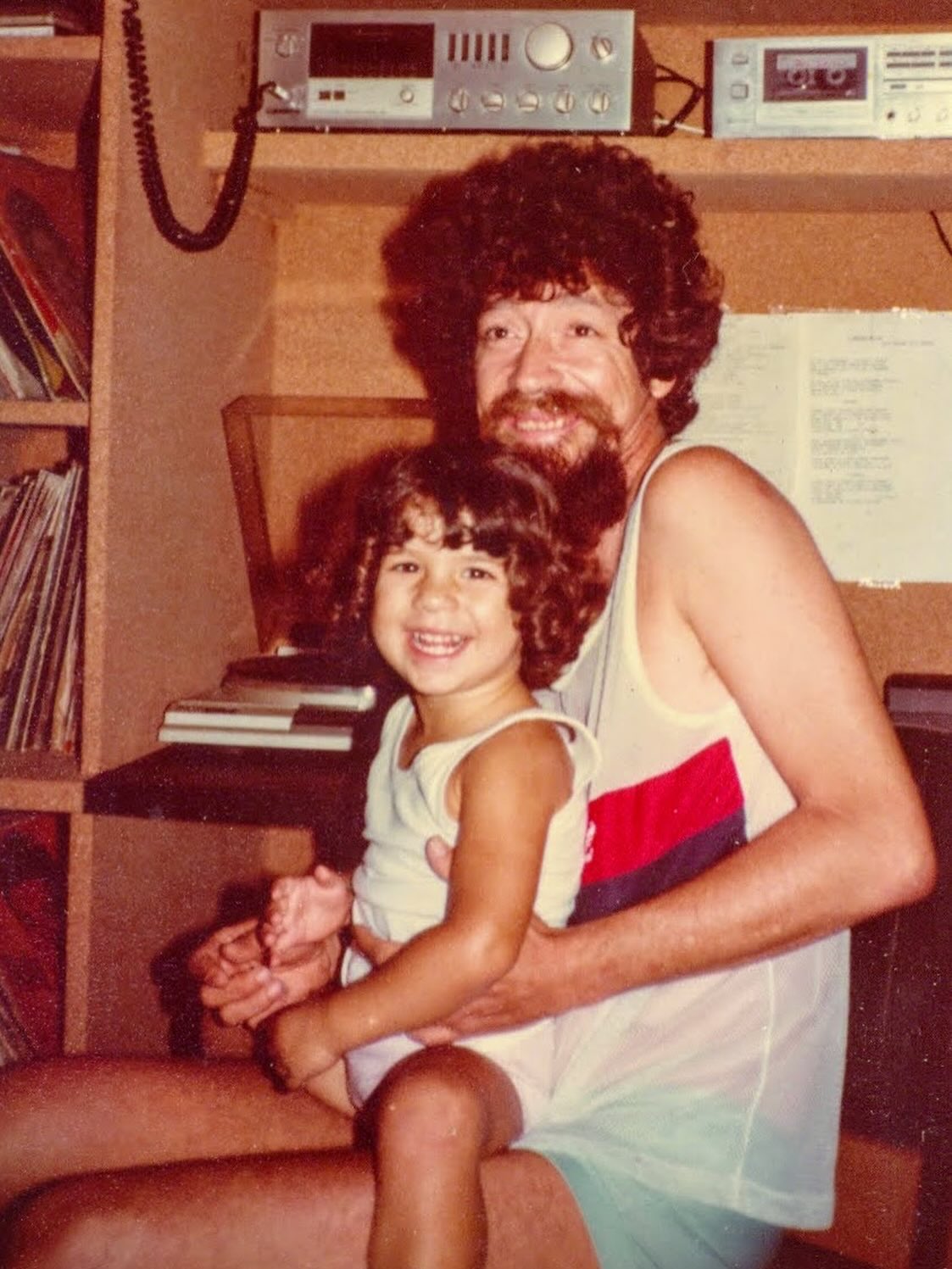 Raul Seixas com a filha caçula, Vivian Seixas - Foto: Reprodução / Instagram @djviviseixas 