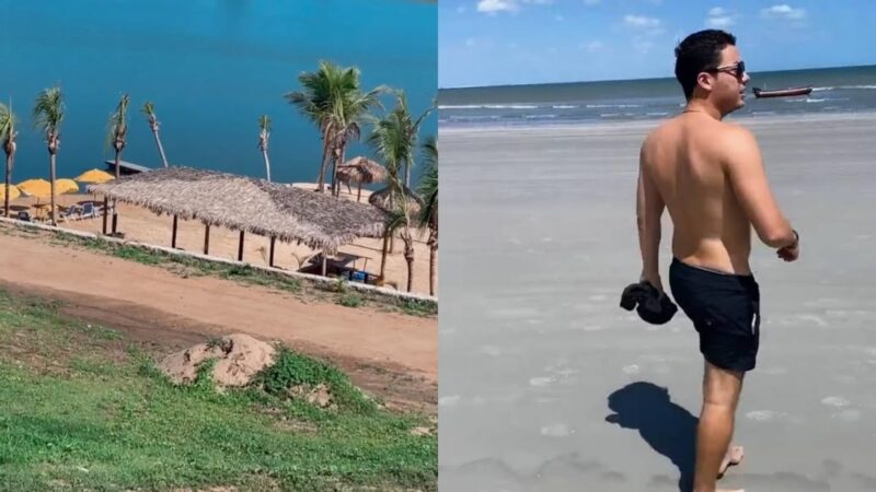 Aos 38 anos, cantor é dono de prainha privativa em fazenda usada pela família como refúgio no CE