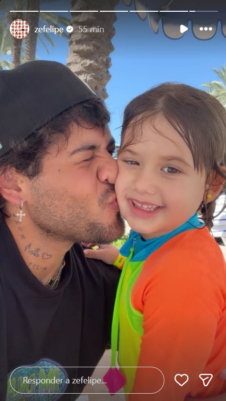 Zé Felipe com a filha, Maria Alice - Foto: Reprodução / Instagram @zefelipe 
