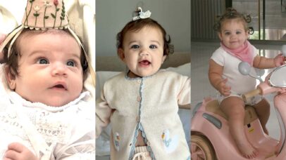 A evolu&ccedil;&atilde;o da filha de Rafa Kalimann e Nattan: fotos e momentos dos primeiros 8 meses de vida