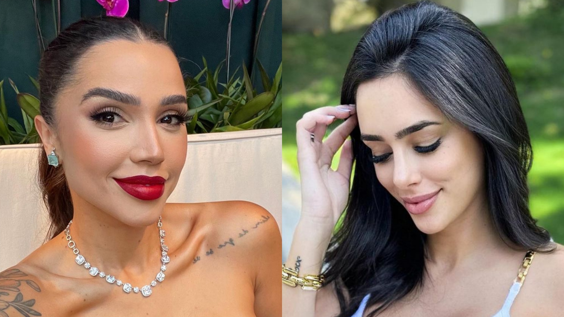 Vestido justo acentua curvas de Bruna Biancardi e Paula Amorim se manifesta sobre look