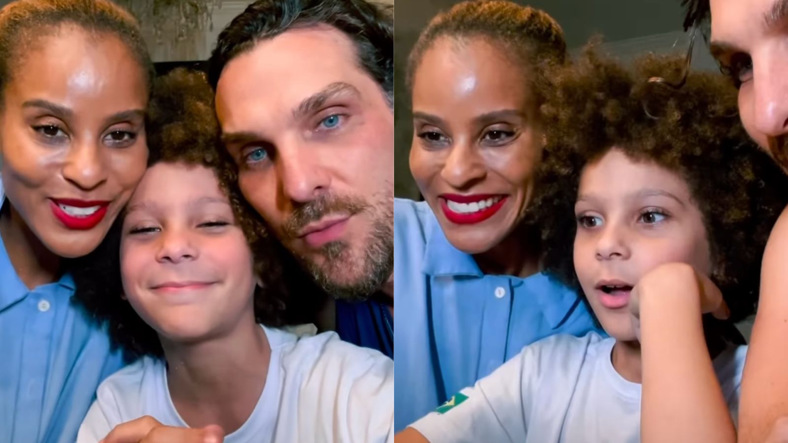 Filho de Aline Wirley e Igor Rickli se emociona ao conhecer possíveis irmãos adotivos
