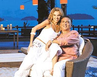 GALVÃO BUENO E DESIRÉE SOARES NA ILHA