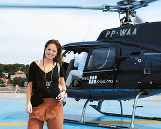 FESTA DO ESPORTE COMEÇOU NO AR, NUM HELICÓPTERO