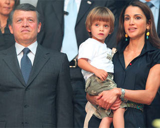 ABDULLAH II, RANIA E O FILHO HASHEM