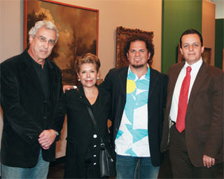 No Masp, seu curadorgeral, José Roberto Teixeira Coelho, recebe Columba Bush, Romero Britto e Héctor Palhares Meza, curador-geral do Soumaya, useu mexicano.