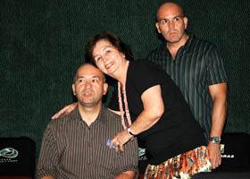 HERBERT VIANNA COM A MÃE E O IRMÃO