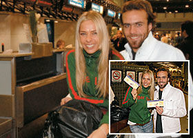 EMBARQUE DE ADRIANE GALISTEU E ROGER FLORES