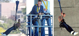David Beckham pula de bungee jump na Nova…