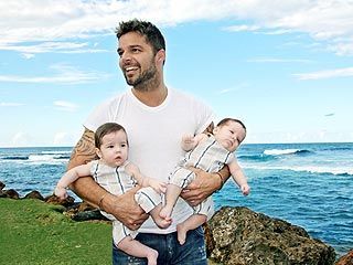 Ricky Martin mostra os filhos gêmeos…