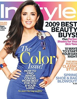Marido escolhe os looks de Salma Hayek