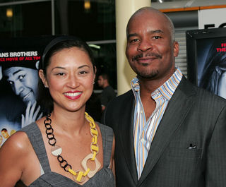 O ator David Alan Grier e a esposa Christine Y. Kim