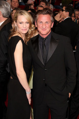 Os atores Robin Wright Penn e Sean Penn