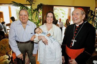 Paulo Tarso e Lúcia Flecha de Lima com Luiz Eduardo e dom Falcão.