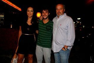 Tânia Mara, Jayme Matarazzo e o pai, o diretor Jayme Monjardim