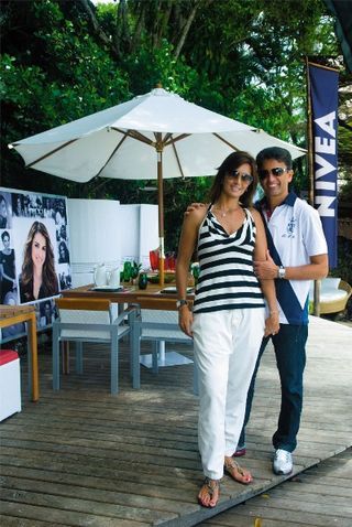 O casal Denise Oliveira e Bebeto