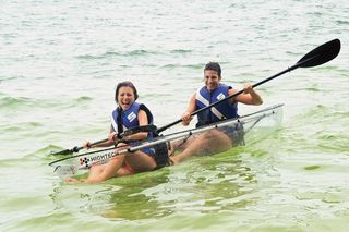 Marco Antonio Gimenez e Raphaela no mesmo barco