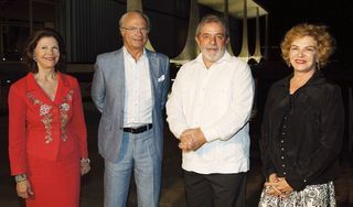 Lula e Marisa com os reis da Suecia